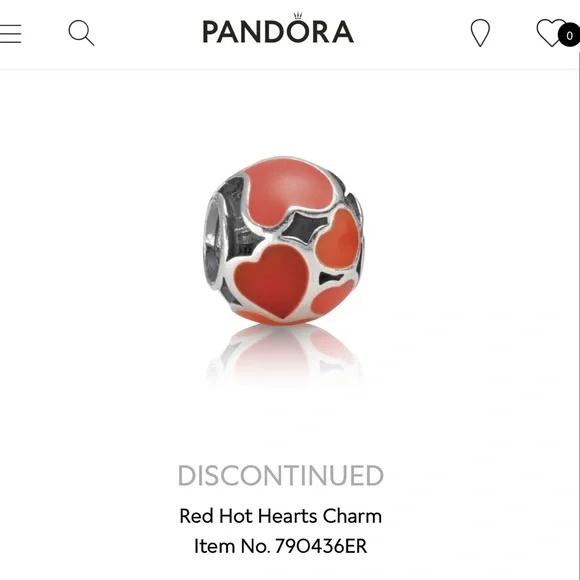 Pandora Red Hot Love Charm - Picture 8 of 8
